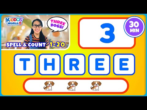 Learn to Spell & Count Numbers 1-20 with Miss V of Kiddos World TV | Fun Activity for Kids