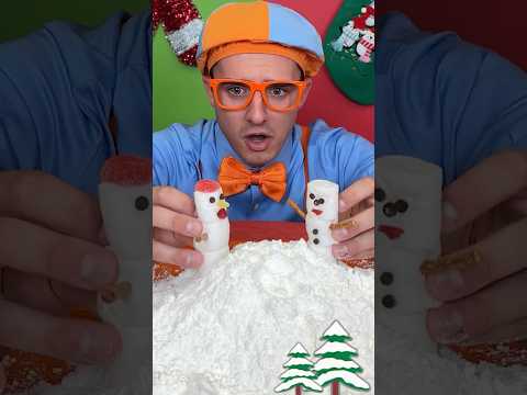 Which Marshmallow Snowman will WIN🍬!? Blippi's Candy Playtime! #blippi #shorts