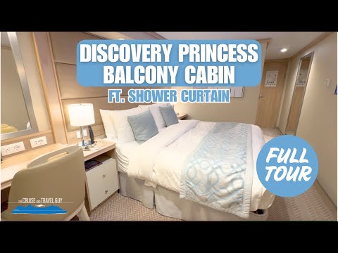 Discovery Princess Balcony Cabin Tour - C726 | Light, Airy & Fresh, Still With That Shower Curtain!