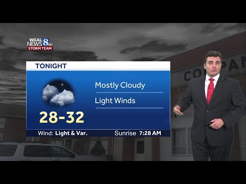 Cloudy, quiet Wednesday night, mild temps return for final weekend of 2024 in south-central PA