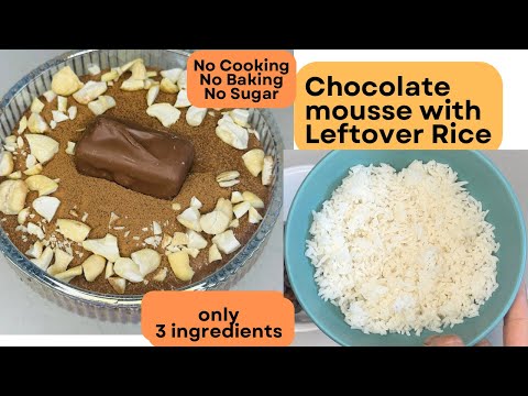 Chocolate Mousse with Rice/No Baking,No Cooking Chocolate Mousse Recipe/Instant Chocolate Mousse