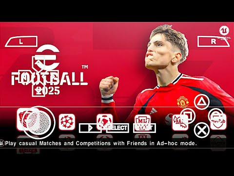 eFootball PES 2025 PPSSPP Full Update Transfer Faces New & Kits 25 Camera Ps4 Best Graphics