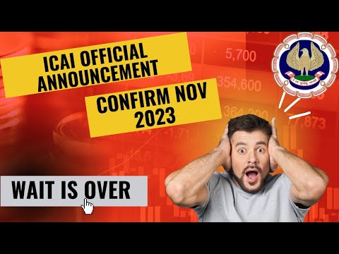 |ICAI Official Announcement| CA New Syllabus Applicable From November 2023| Confirm 👍|