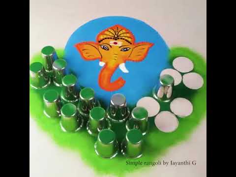 Simple Rangoli Designs For Margazhi 2022 using Tea Tumbler#rangoli