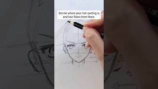 How to draw anime face | Basic face anatomy #shorts #draw