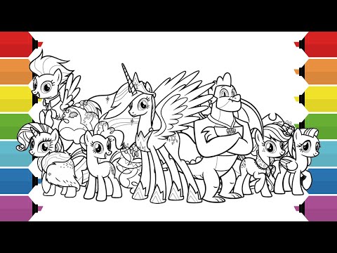 My Little Pony Coloring Pages | Fluttershy, Pinkie Pie, Rarity, Twilight Sparkle & Rainbow Dash