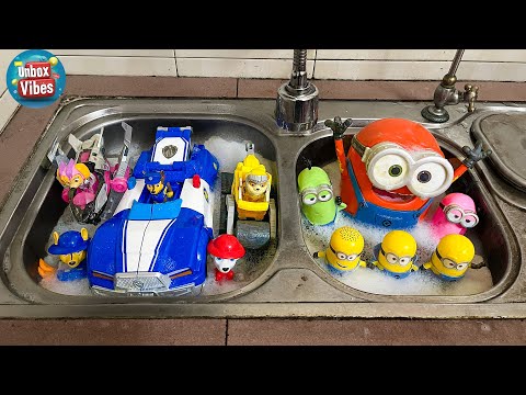 60m+ Satisfying with Unboxing DESPICABLE ME 4 & Mega Minions Toys in Kitchen Sink #minionstoys