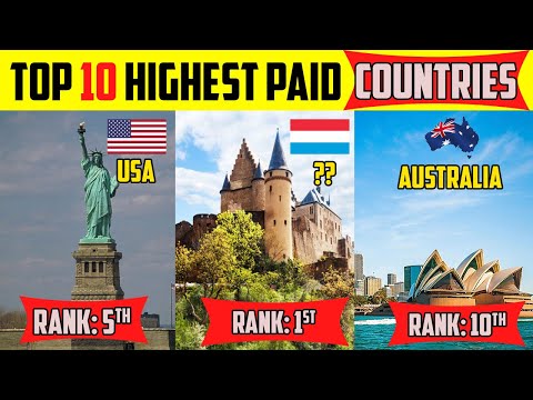 Top 10 Highest salary paid countries in the world | 10 countries with highest salary