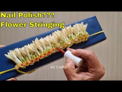 How to string sampangi flower | Simple and easy way to string Sughandh Raj  Flowers