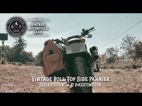 Triumph Scrambler 900 Waxed Canvas Side Pannier Desert Tan