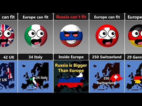 Europe vs European Countries That Fit Inside Europe's Map [Countryballs]