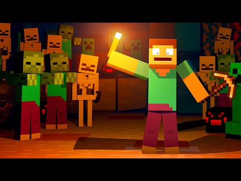 DON'T DIG DOWN! Minecraft Animation - Alex and Steve Life