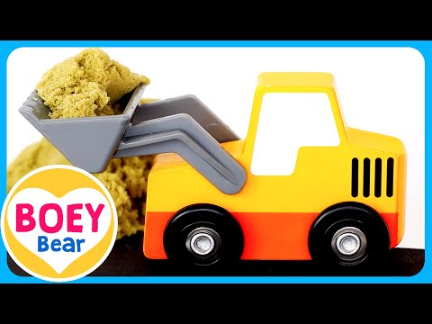 FRONT LOADERS! Front End Loader Tractors for Children | Tractors for Toddlers to Watch | Boey Bear