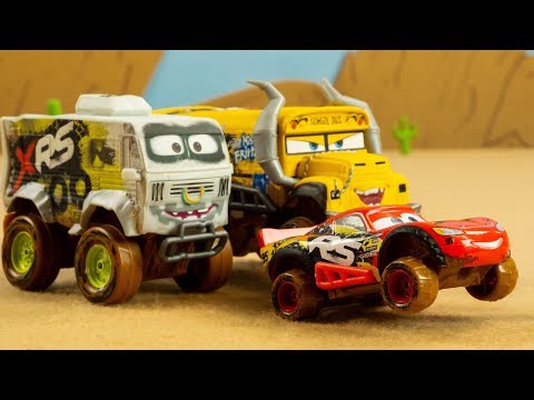 Disney Cars XRS Xtreme Racing Series Mud Racing suspensions McQueen Toys STOP MOTION Animation