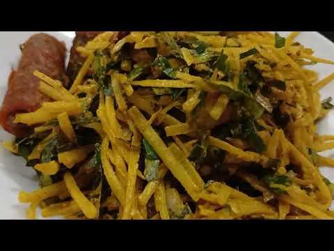 AFRICAN SALAD (ABACHA) WITH  NIGERIAN PONMO