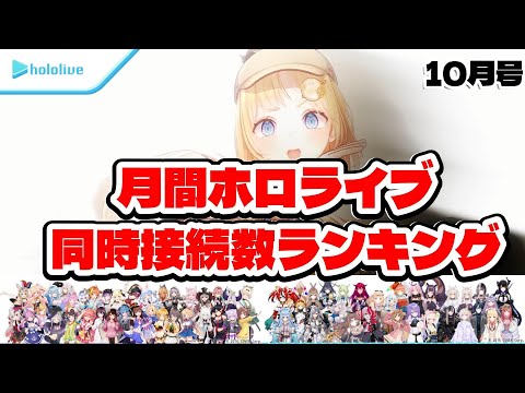 【2024年10月】月間ホロライブ同時接続数ランキング【10月号】