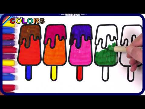 Learn Colors /  Ice Cream  / Coloring Pages