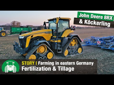 Saat-Gut Plaußig Farm – Part 1 (John Deere 8RX and Köckerling Allrounder Flatline cultivator)