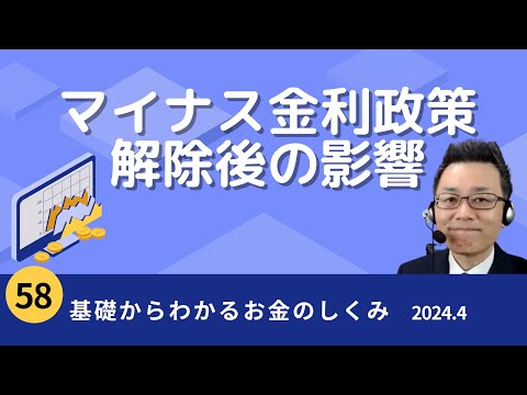 マイナス金利政策解除後の影響｜第58回基礎からわかるお金のしくみZOOM勉強会2024年4月