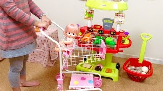 メルちゃん ショッピングカートでお買い物ごっこ/Supermarket Fun! Mell-chan and the Shopping Cart Toy