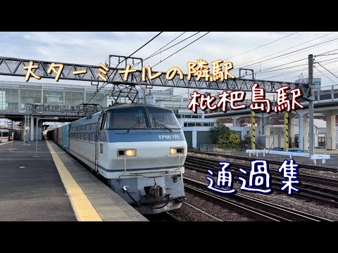 大都市名古屋駅の隣駅　枇杷島駅を通過する列車を撮影！！　（貨物列車も数多く通過）