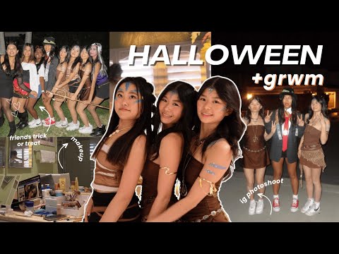 GRWM FOR HALLOWEEN w/ friends + VLOG