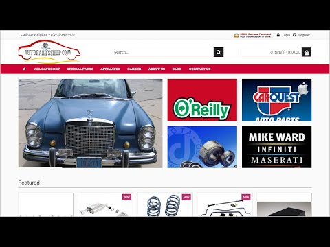 Auto Part hop Ecommerce Script