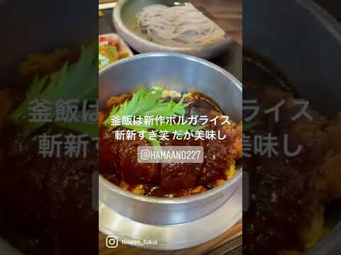 【福井グルメ】HAMA庵さん（越前市）で新作ボルガライス釜めしつきランチとか色々食べてきました【食レポ動画】#shorts