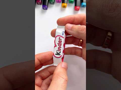 DIY Miniature Kinder Chocolate #shorts #diy #art #papercraft