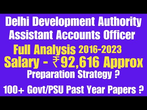 DDA Assistant Accounts Officer Post Full Analysis  (2016 -23) DDA AAO Past Year Paper #trending #yt