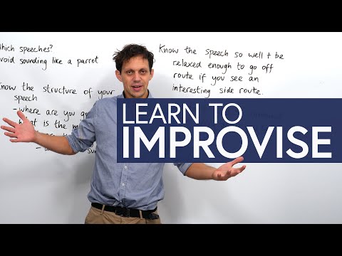 How to IMPROVISE during your speech or presentation