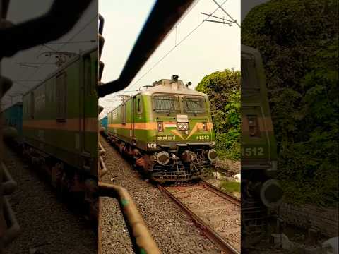 Wag9 Electric Engine Train Crossing#uniquetrainengines#electricengine#wag9#superfast#train#viral