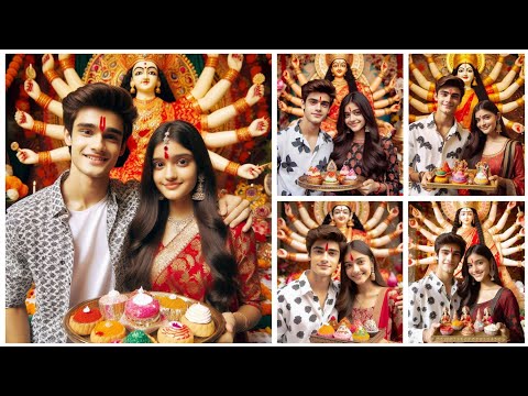 Navaratri Couple Name Photo Editing | Bing Image Creator Navratri | 3D Ai Image Creator