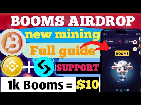 Booms  mining | Booms Airdrop Full Guide | Telegram new  Mining Project | Booms Update | Booms token