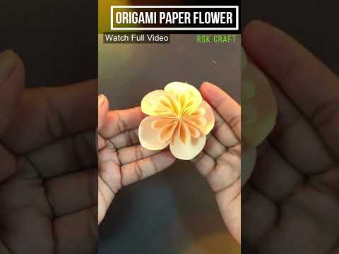 How To Make Easy  Origami Paper Flower | Diy  paper flower | Easy & Simple paper craft.#shorts