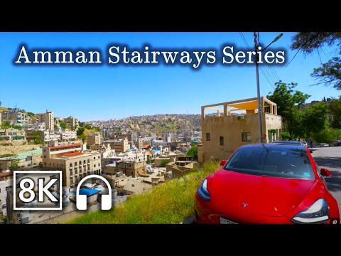 Discover the Famous and Lively Kalha Stairs in Amman that Connects Downtown to Jabal Al Weibdeh [8K]