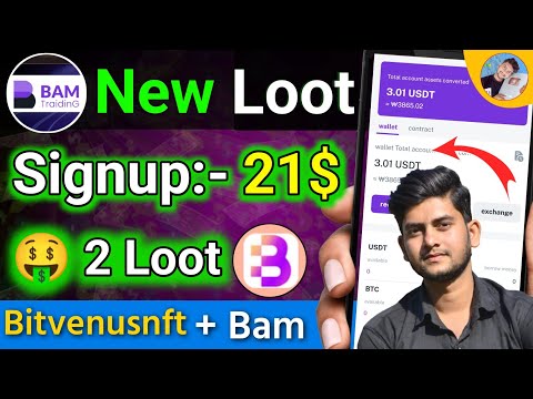 Bam Trading & Bitvenusnft Crypto Airdrop | instant Withdrawal New Crypto Loot Today | Zid Earning