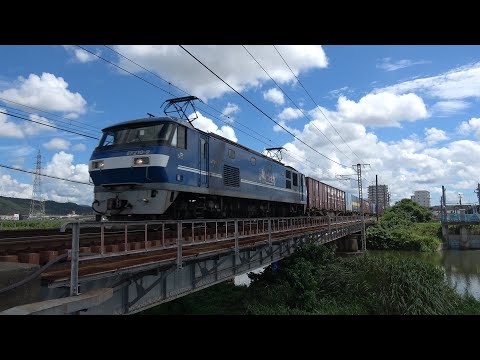 [響くモーター音!] EF210-9牽引下り5055レ貨物列車