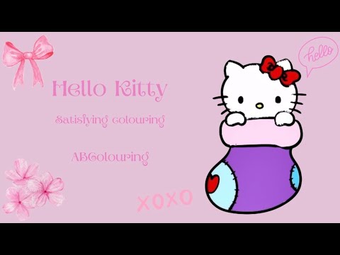 HELLO KITTY SATISFYING COLOURING | ABColouring |