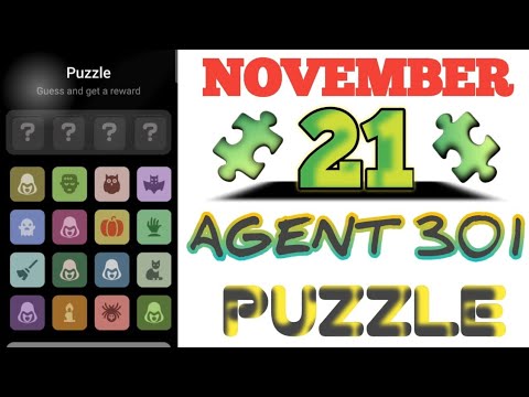 November 21 Agent 301 Puzzle Today combo #agent301