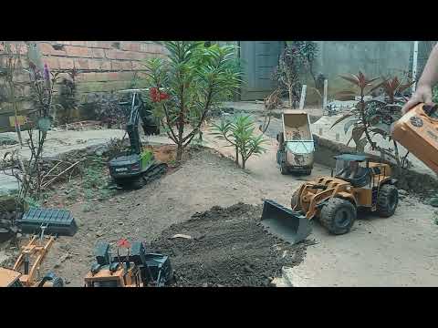 big loader membuat jalan turunan menuju tambang batubara #rc #kontruksi #viral #toys #rcconstruction