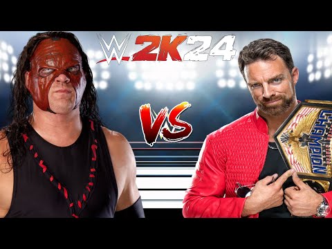 WWE 2K24 LA KNIGHT VS. KANE STEEL CAGE MATCH FOR THE WWE UNITED STATES CHAMPIONSHIP BELT!