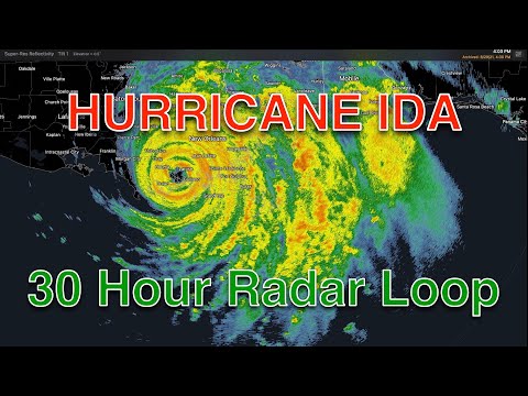 Hurricane Ida: 30-Hour Radar Loop