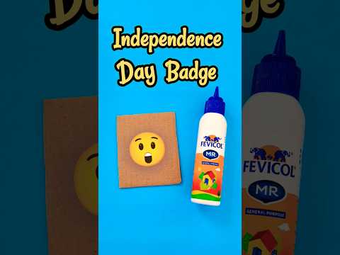 Independence day craft 🇮🇳❤️  tricolour badge making at home/ tricolour crafts #shorts