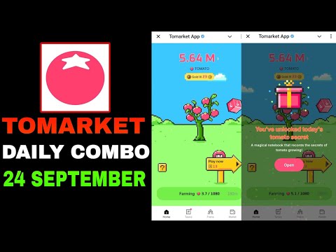 24 & 25 September Daily Combo Tomarket | Tomato Daily Combo | Tomato Mystery Code Today