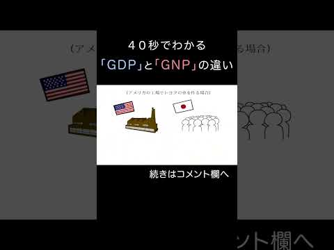 「GDP」と「GNP」の違いとは？（経済学入門）　#shorts