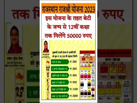 राजश्री योजना || मुख्यमंत्री राजश्री योजना || Rajasthan Mukhyamantri Rajshri Yojana 2023