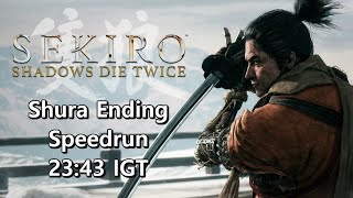 Qttsix｜Sekiro Speedrun - Shura Ending in 23:43 IGT (patch 1.02)(PB)