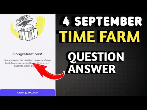 TIME FARM QUESTION ANSWER TODAY 4 SEPTEMBER 2024 | TIME FARM ORACLE OF TIME ANSWER