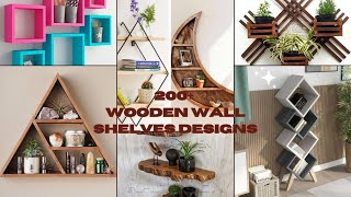 200+ Elegant Wooden Wall Shelves Designer Ideas #homedecor #diywalldecorideas #floatingshelves #uk